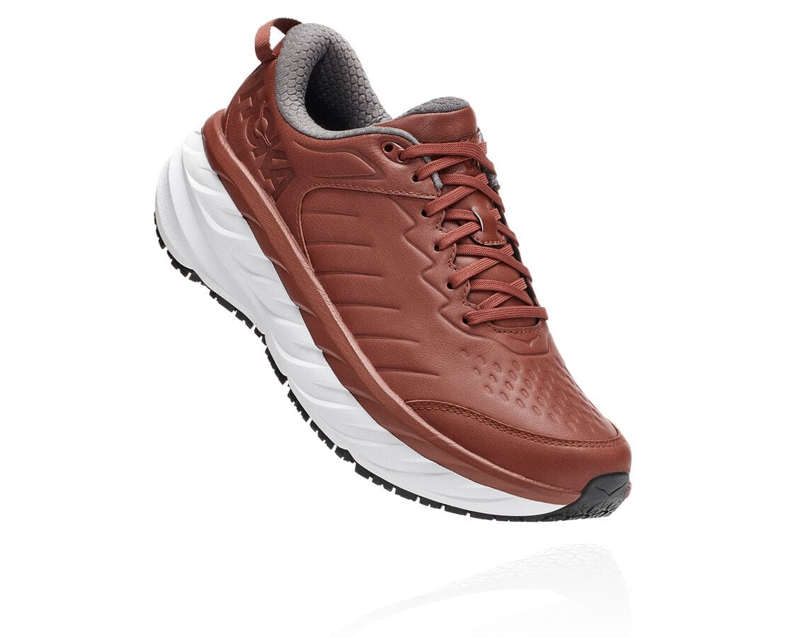 Hoka One One Bondi Sr Férfi Gyalogló Cipő Barna / Fehér [IVZFW-0976]